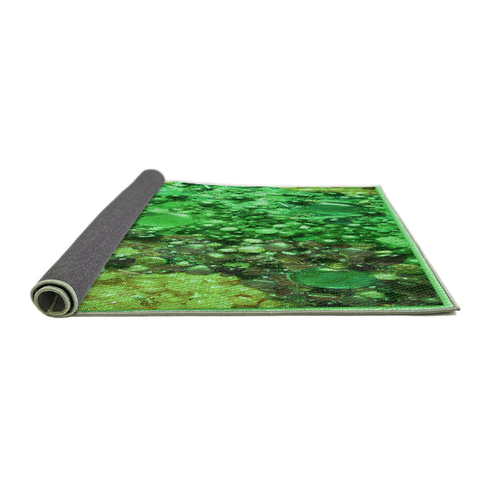 Thickness of Patterned Forest Green Rug, pat2056grn