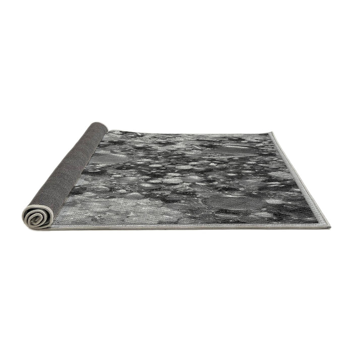 Thickness of Patterned Dark Gray Rug, pat2056gry