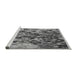 Sideview of Machine Washable Transitional Dark Gray Rug, wshpat2056gry