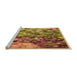 Sideview of Machine Washable Transitional Mahogany Brown Rug, wshpat2056org