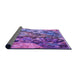 Thickness of Patterned Bright Lilac Purple Rug, pat2056pur