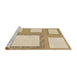 Sideview of Machine Washable Transitional Khaki Gold Rug, wshpat2057brn