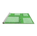 Sideview of Machine Washable Transitional Jade Green Rug, wshpat2057grn