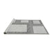 Sideview of Machine Washable Transitional Gunmetal Gray Rug, wshpat2057gry