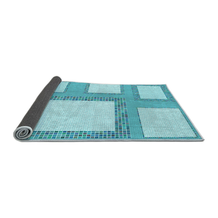 Thickness of Patterned Blue Rug, pat2057lblu