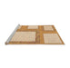 Sideview of Machine Washable Transitional Khaki Gold Rug, wshpat2057org