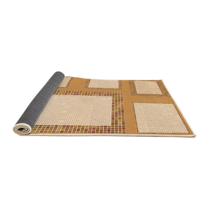 Thickness of Patterned Khaki Gold Rug, pat2057org