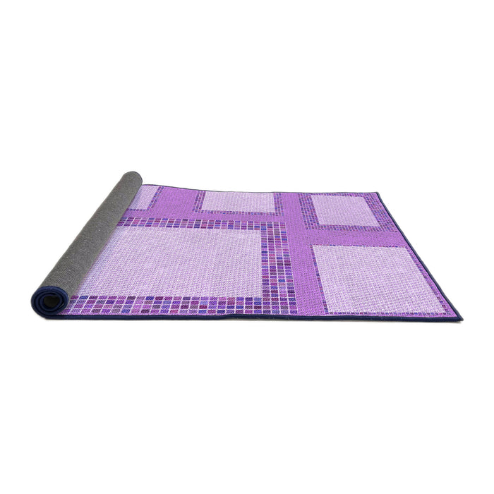 Thickness of Patterned Purple Rug, pat2057pur