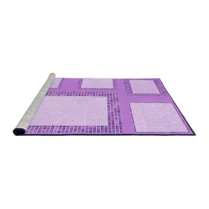 Sideview of Machine Washable Transitional Purple Rug, wshpat2057pur