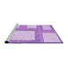 Sideview of Machine Washable Transitional Purple Rug, wshpat2057pur