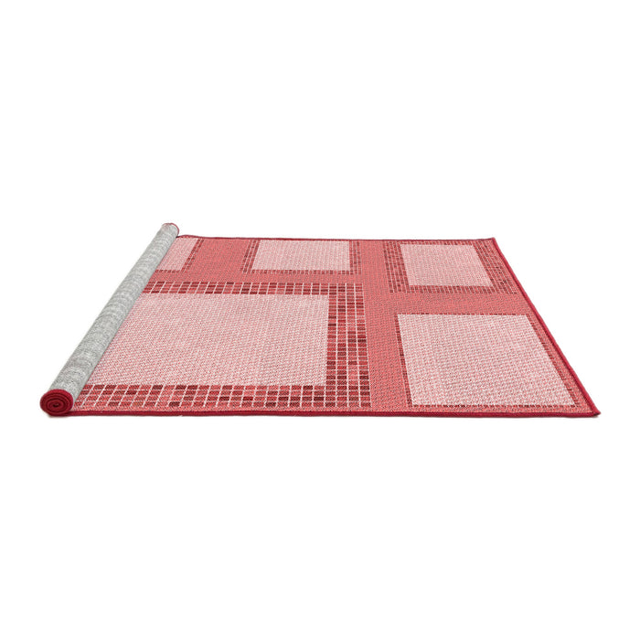 Sideview of Machine Washable Transitional Red Rug, wshpat2057rd