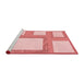 Sideview of Machine Washable Transitional Red Rug, wshpat2057rd