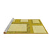 Sideview of Machine Washable Transitional Orange Gold Rug, wshpat2057yw