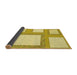 Thickness of Patterned Orange Gold Rug, pat2057yw