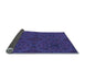 Thickness of Patterned Royal Blue Rug, pat2058lblu