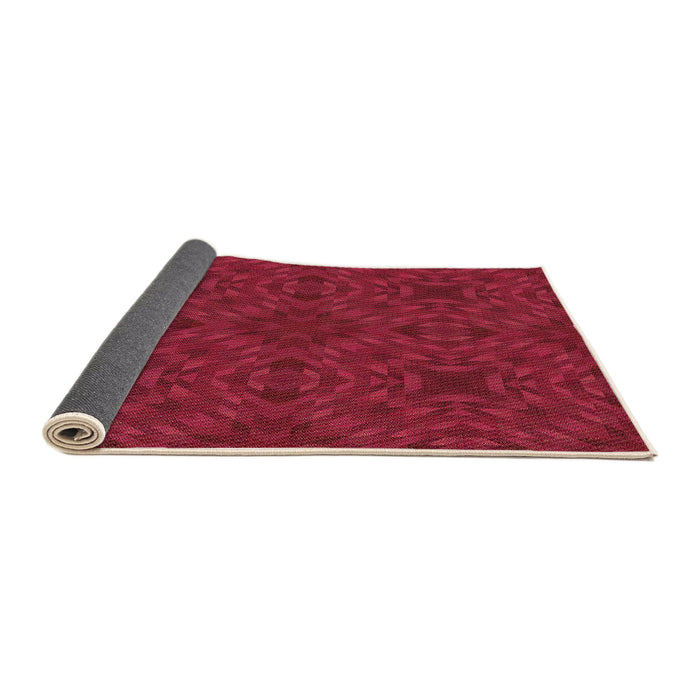 Thickness of Patterned Crimson Red Rug, pat2058org