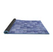 Thickness of Patterned Light Sky Blue Rug, pat2059blu