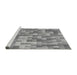 Sideview of Machine Washable Transitional Cloud Gray Rug, wshpat2059gry