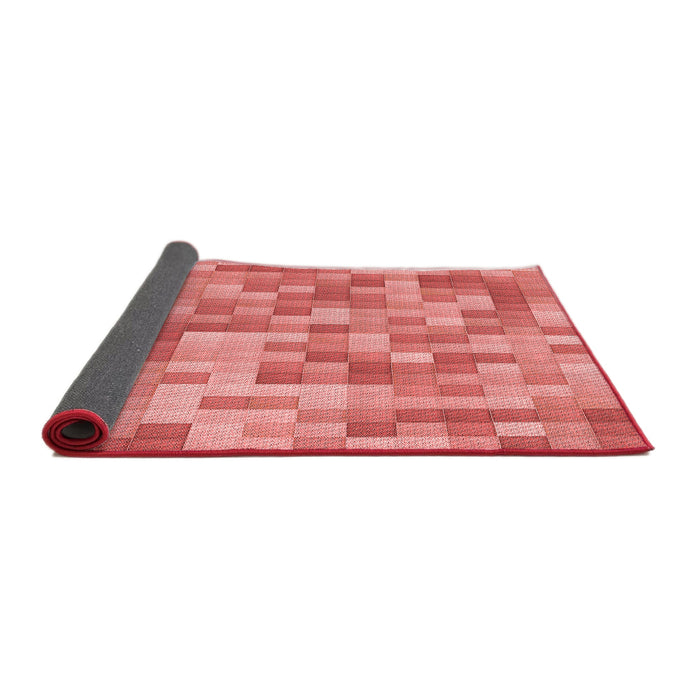 Thickness of Patterned Fire Red Rug, pat2059rd
