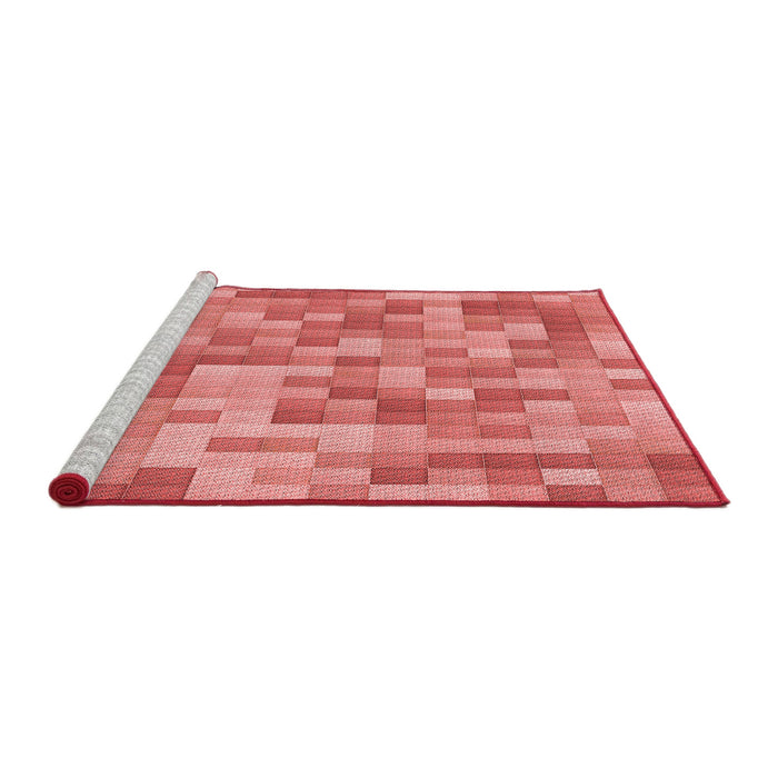 Sideview of Machine Washable Transitional Fire Red Rug, wshpat2059rd