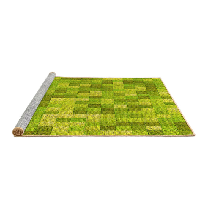 Sideview of Machine Washable Transitional Pistachio Green Rug, wshpat2059yw