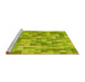 Sideview of Machine Washable Transitional Pistachio Green Rug, wshpat2059yw