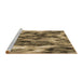 Sideview of Machine Washable Transitional Metallic Gold Rug, wshpat206brn