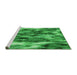 Sideview of Machine Washable Transitional Green Rug, wshpat206grn