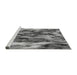 Sideview of Machine Washable Transitional Dark Gray Rug, wshpat206gry