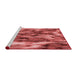 Sideview of Machine Washable Transitional Red Rug, wshpat206rd