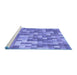 Sideview of Machine Washable Transitional Purple Mimosa Purple Rug, wshpat2060blu