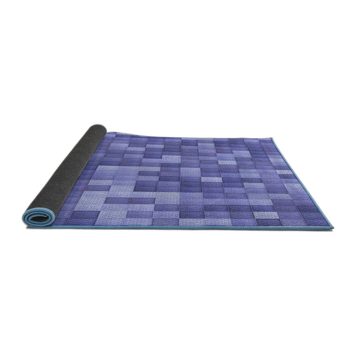 Thickness of Patterned Purple Mimosa Purple Rug, pat2060blu