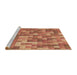 Sideview of Machine Washable Transitional Red Rug, wshpat2060brn
