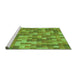 Sideview of Machine Washable Transitional Green Rug, wshpat2060grn