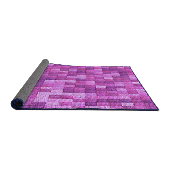 Thickness of Patterned Fuchsia Magenta Purple Rug, pat2060pur