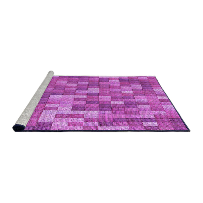 Sideview of Machine Washable Transitional Fuchsia Magenta Purple Rug, wshpat2060pur