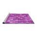 Sideview of Machine Washable Transitional Fuchsia Magenta Purple Rug, wshpat2060pur