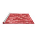 Sideview of Machine Washable Transitional Red Rug, wshpat2060rd