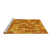 Sideview of Machine Washable Transitional Orange Red Orange Rug, wshpat2060yw