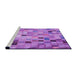 Sideview of Machine Washable Transitional Violet Purple Rug, wshpat2061pur