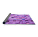 Thickness of Patterned Violet Purple Rug, pat2061pur