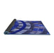 Thickness of Patterned Cobalt Blue Rug, pat2062blu