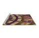 Sideview of Machine Washable Transitional Bronze Brown Rug, wshpat2062brn