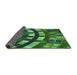 Thickness of Patterned Dark Forest Green Rug, pat2062grn