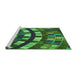 Sideview of Machine Washable Transitional Dark Forest Green Rug, wshpat2062grn