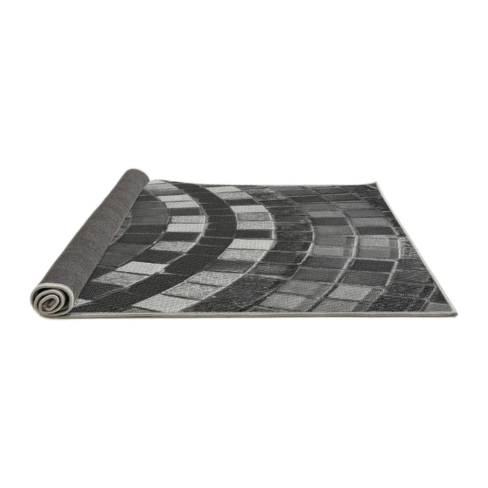 Thickness of Patterned Black Rug, pat2062gry