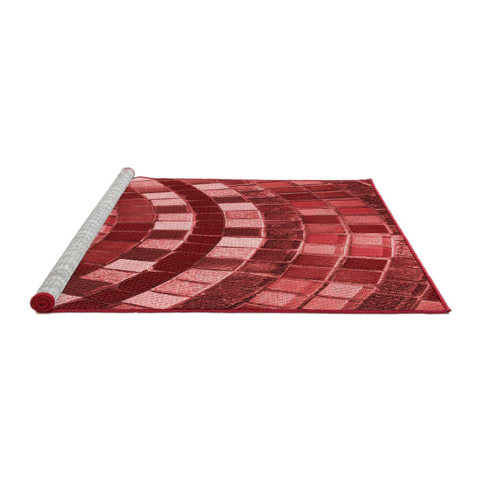 Sideview of Machine Washable Transitional Red Rug, wshpat2062rd