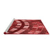 Sideview of Machine Washable Transitional Red Rug, wshpat2062rd