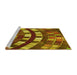 Sideview of Machine Washable Transitional Orange Gold Rug, wshpat2062yw