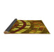 Thickness of Patterned Orange Gold Rug, pat2062yw